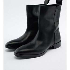 Zara leather ankle boot.